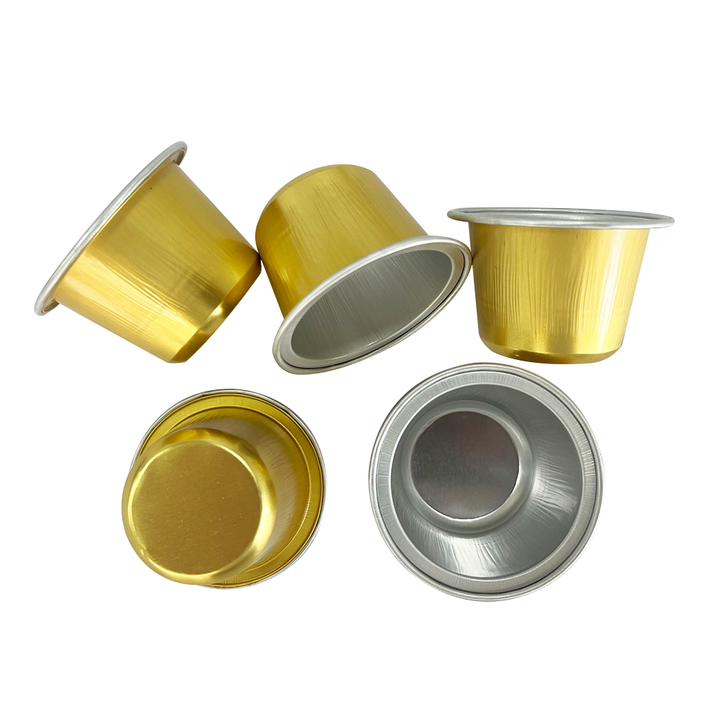 Aluminum Foil Coffee Capsules Tray Containers Customized Aluminium Small Cup