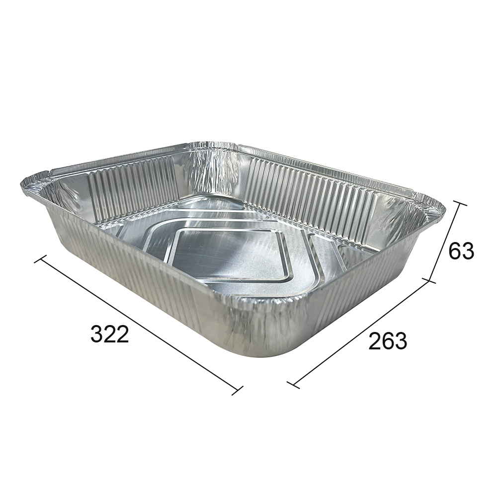 Disposable Wholesale Silver Tray Food Container Aluminum Foil Takeaway Aluminium Pans