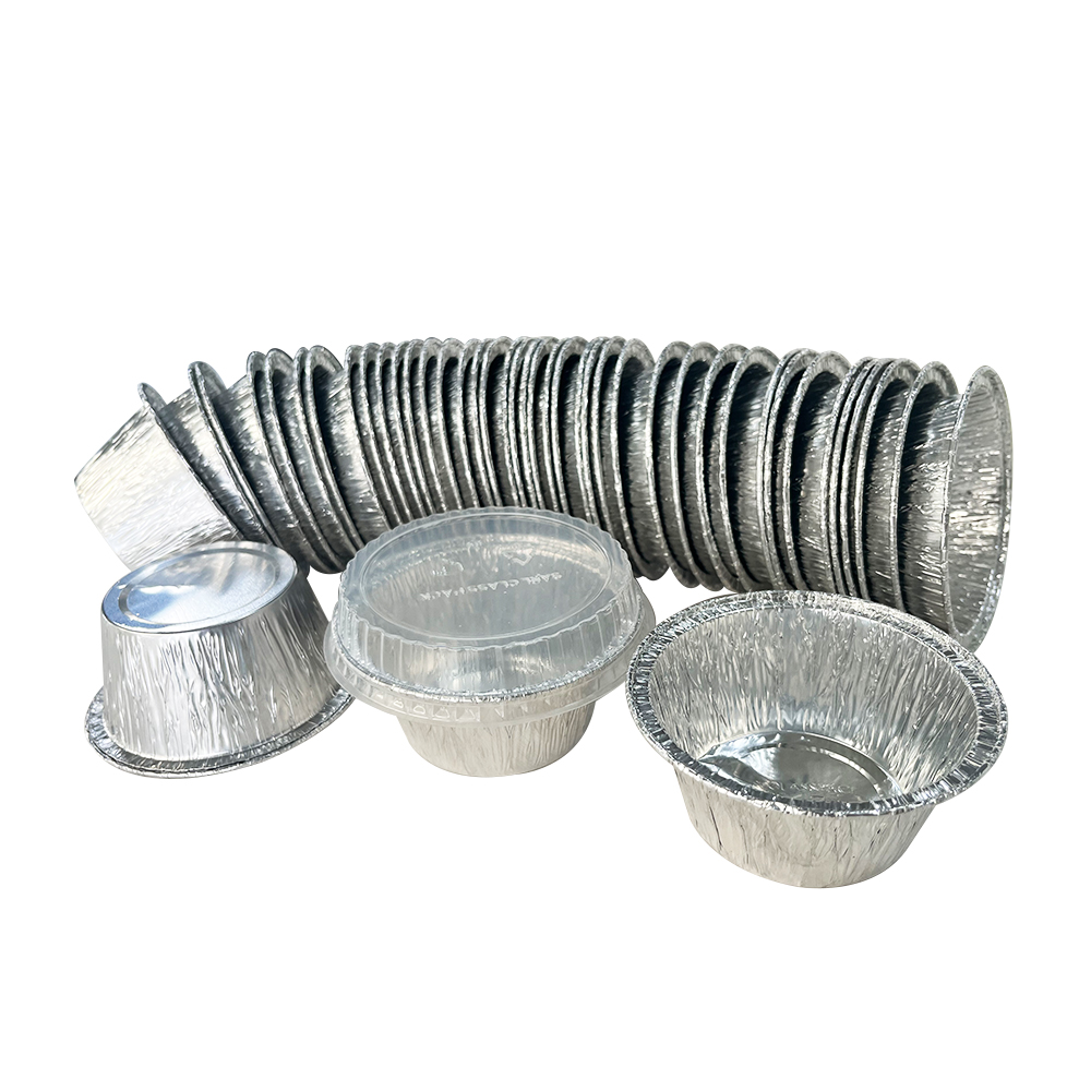 Disposable Small Round Aluminum Foil Food Containers Trays Food Grade Factory Sales